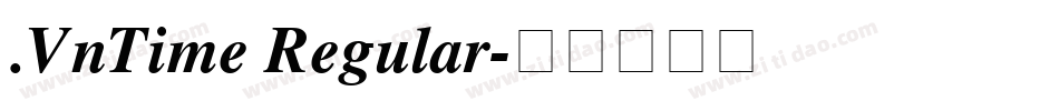 .VnTime Regular字体转换